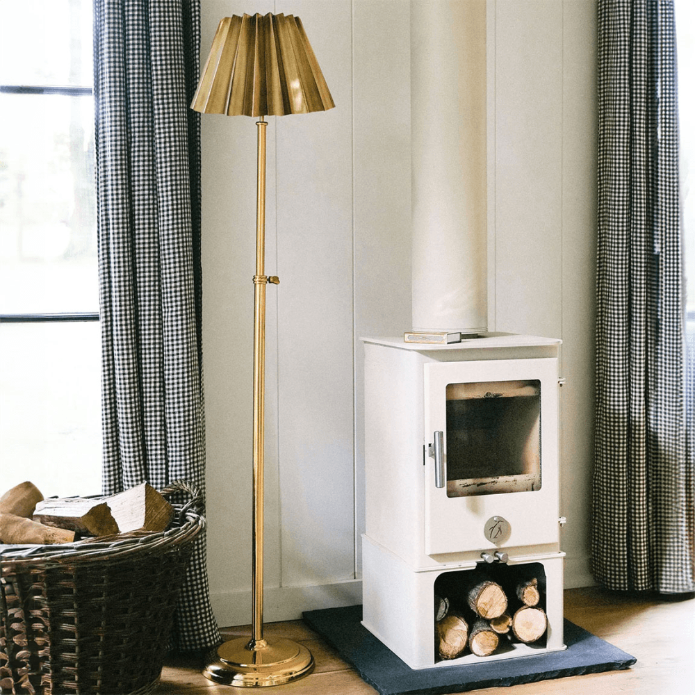 Adjustable Floor Lamp, Brass