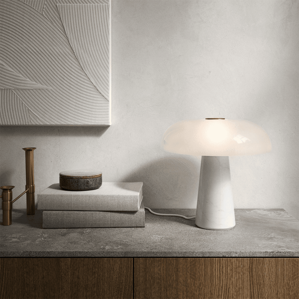 Glossy Table Lamp, Opal white