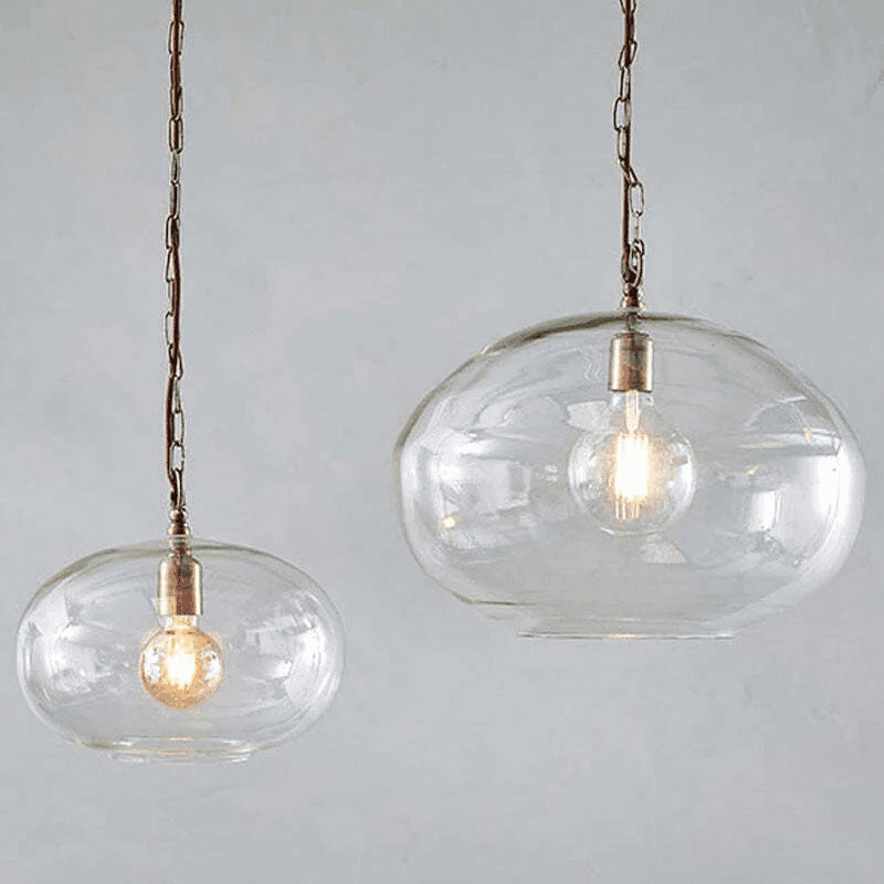 Otoro Recycled Glass Pendant, Clear