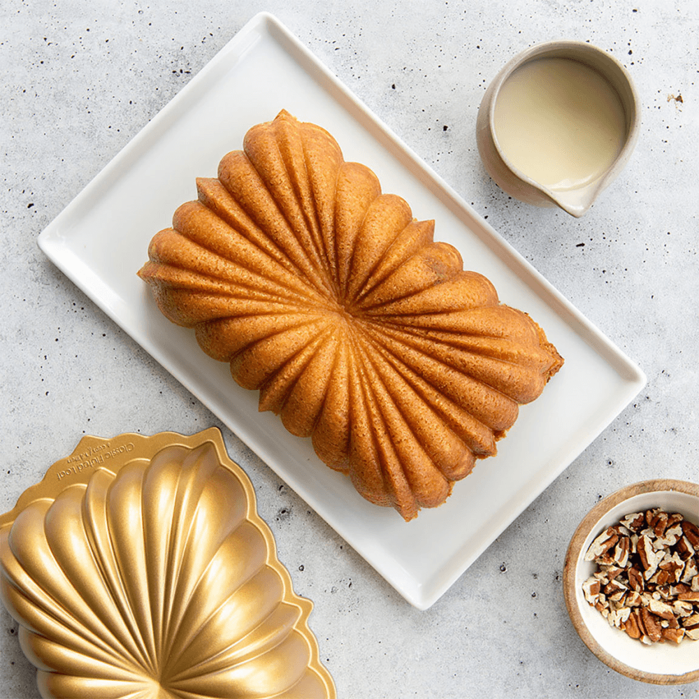 Premier Cast Classic Fluted Loaf Pan, Gold
