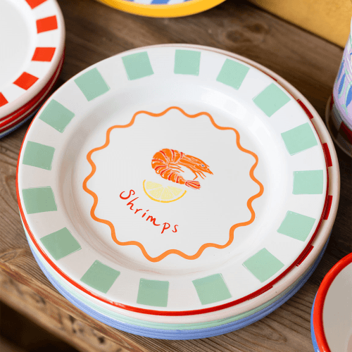 Image showing the Bon appetit Enamel Plate, Shrimp product.