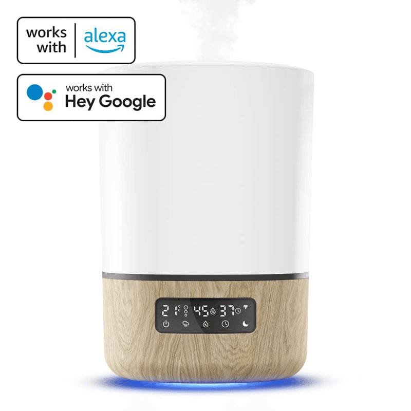 Breathe Electric Humidifier, White/ Natural