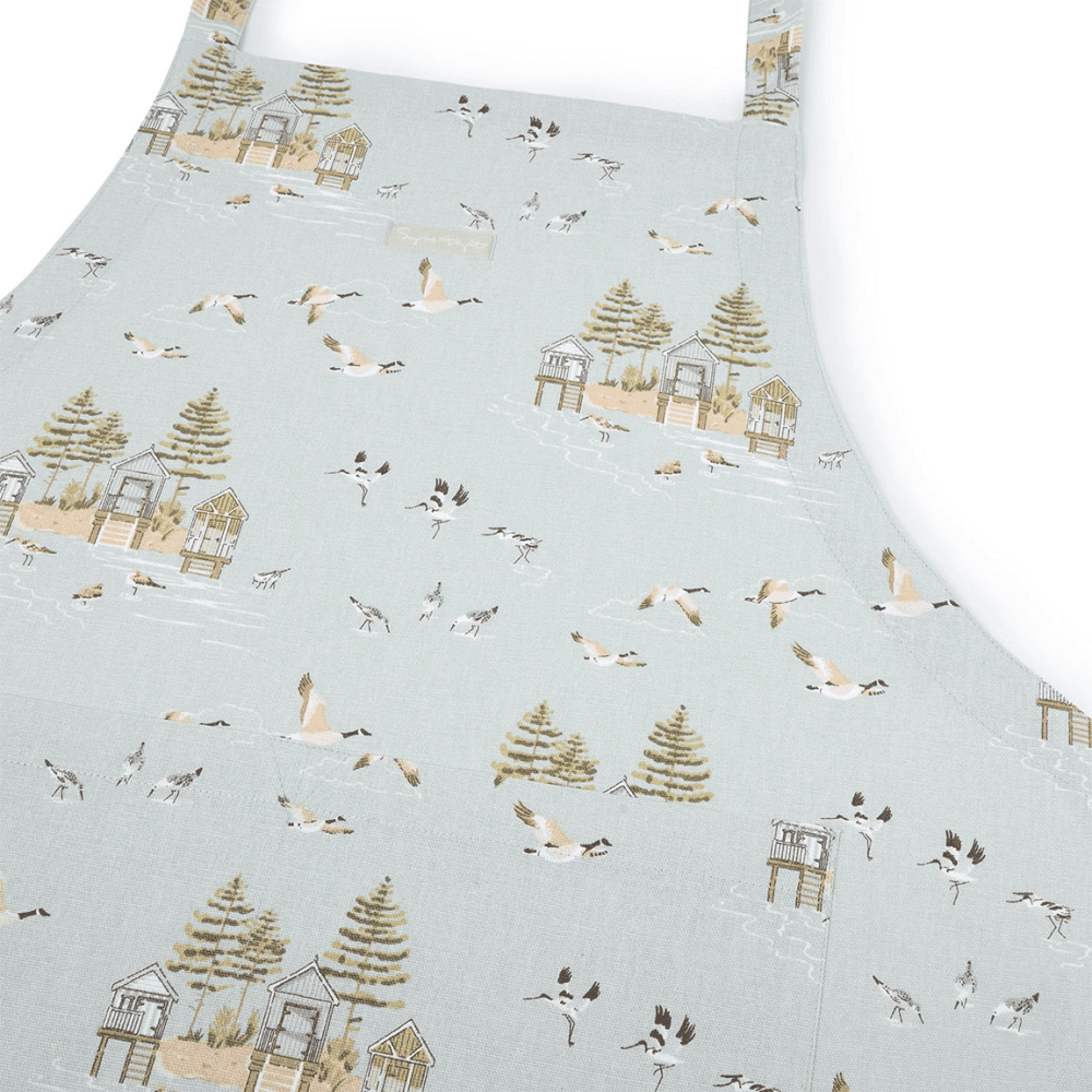 Sea Birds Apron, Pale Blue
