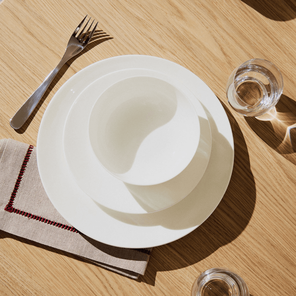 Arc Bone China Cereal Bowl, White