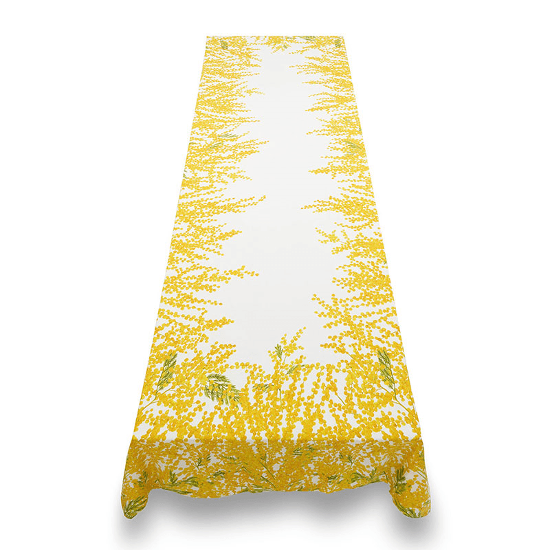 Mimose Linen Tablecloth, Yellow