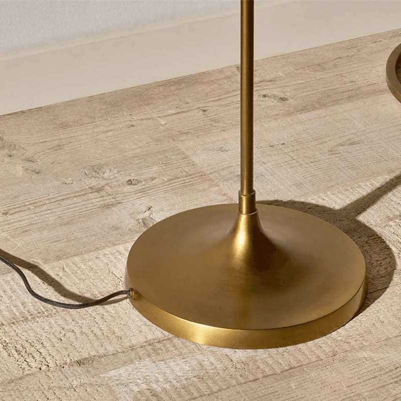 Mulia Floor Lamp, Antique Brass