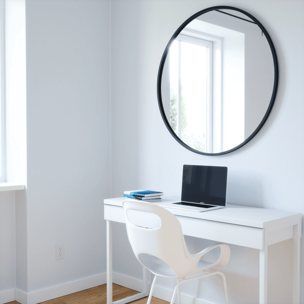 Hub Wall Mirror, Black