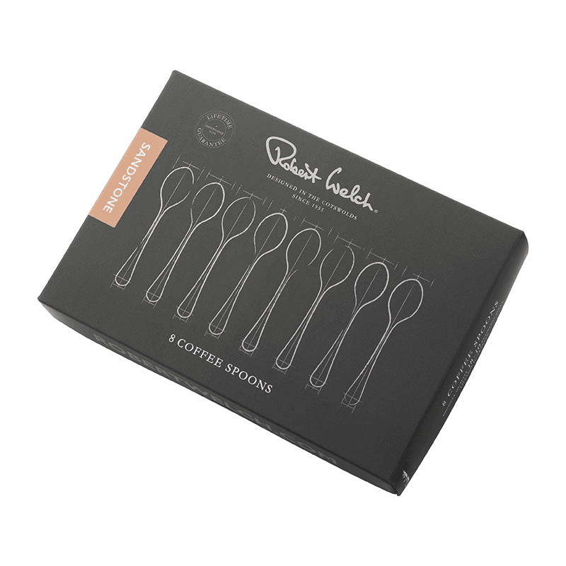 Sandstone 8 Piece Coffee Spoon Set, Stainless Steel