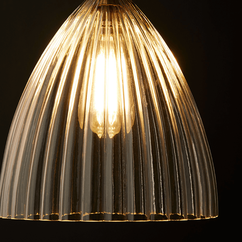 Scalloped Shade, Clear Glass
