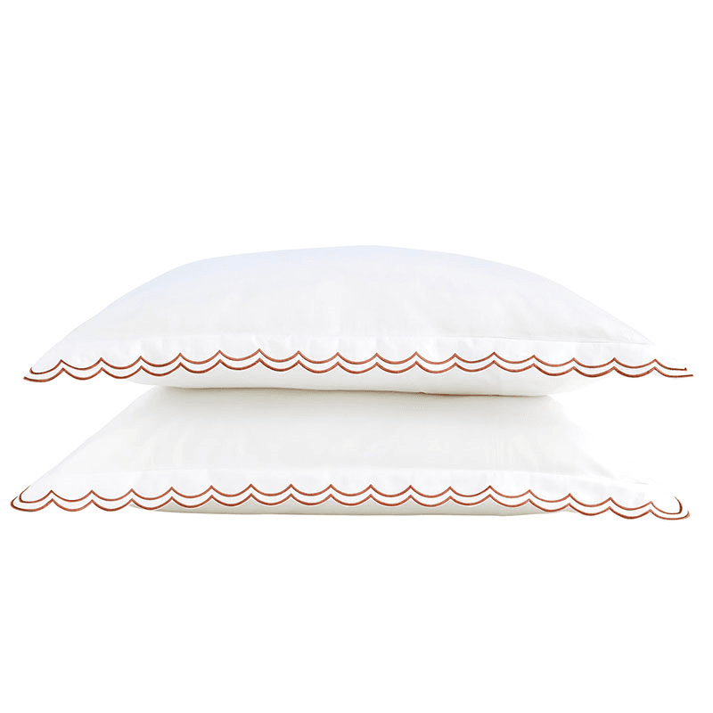Scallop Edge Pair of Oxford Pillowcases