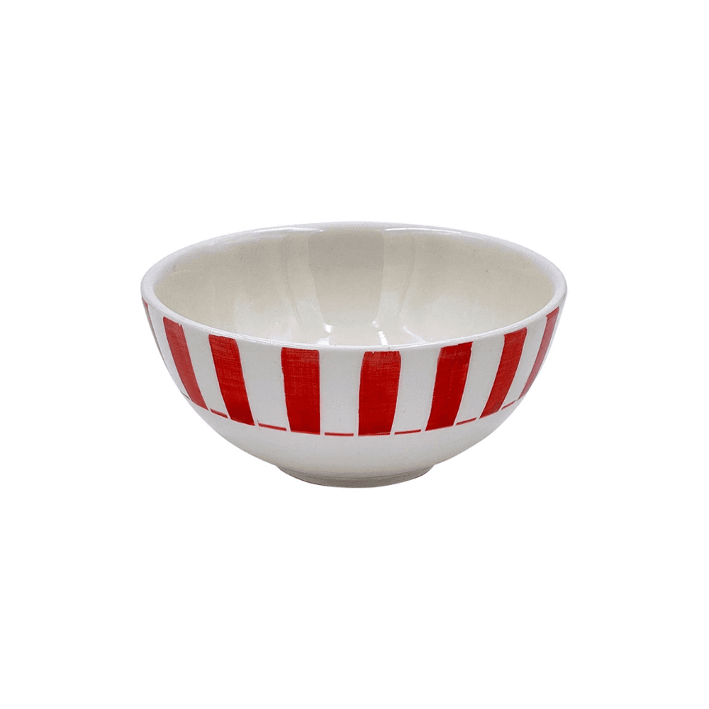 Stripes Small Bowl, Red