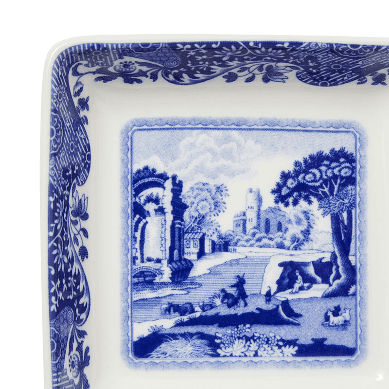 Blue Italian Set of 4 Dishes, Blue