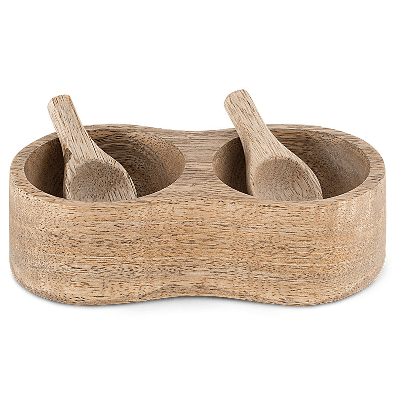 Milaku Salt & Pepper Server, Mango Wood