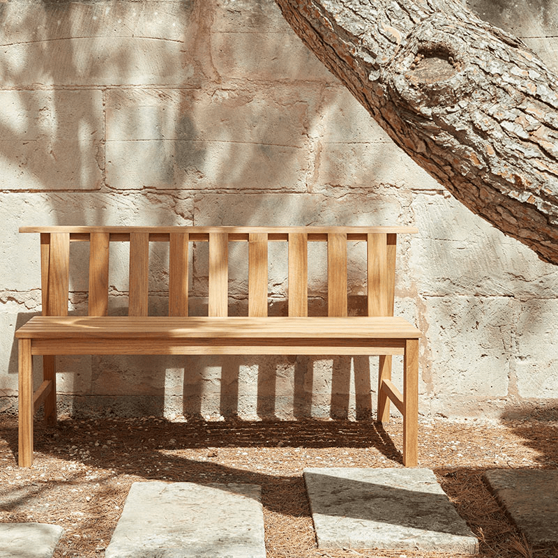 Plank Outdoor Bench, Natural