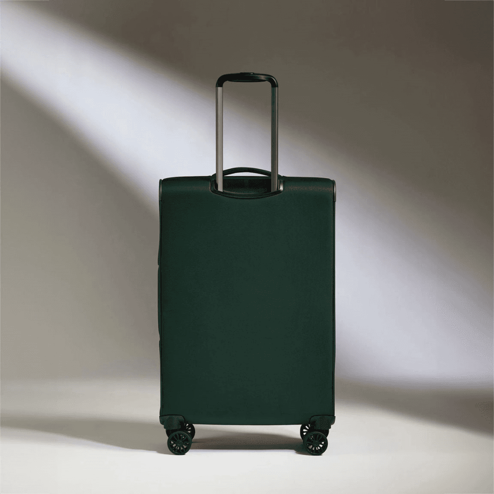 Urban Soft Stripe Expandable Suitcase, Forest Green