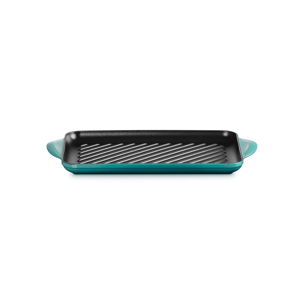 Cast Iron Rectangular Grill, Bleu Riviera