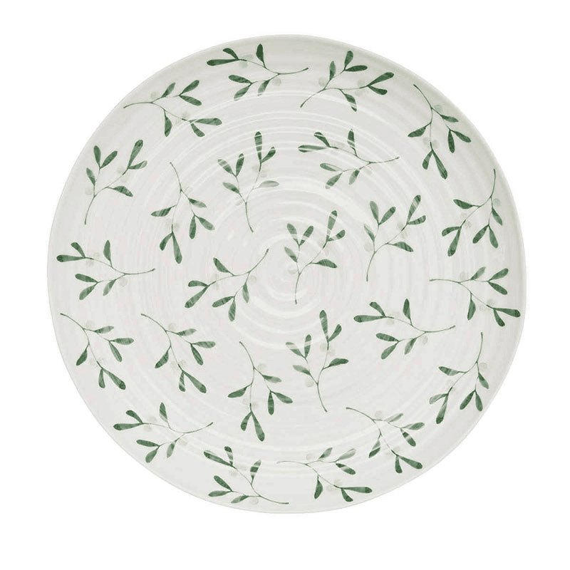 Mistletoe Cake stand, white/ green