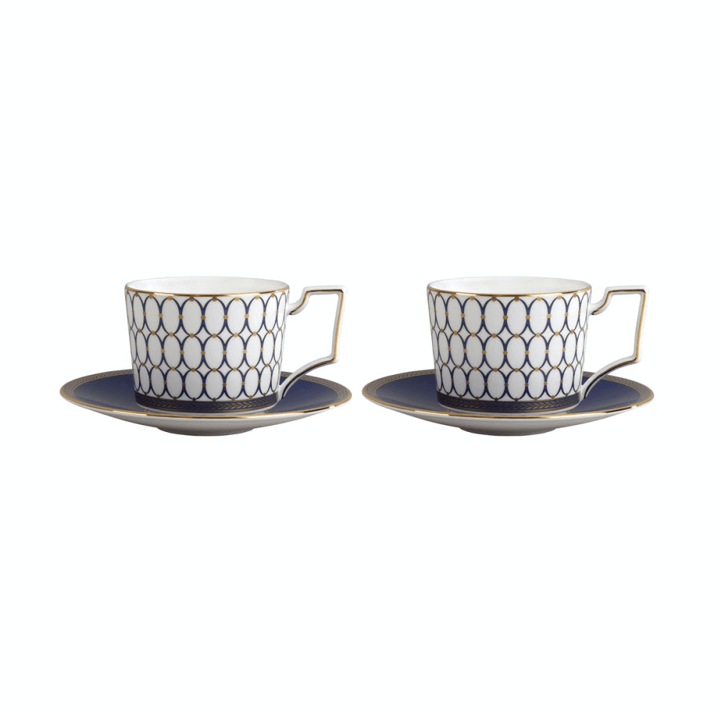 Renaissance Gold Pair of cups & saucers, white