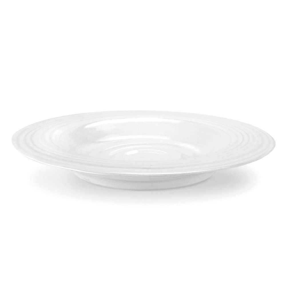 Ceramics Set of 4 rim soup plates, White