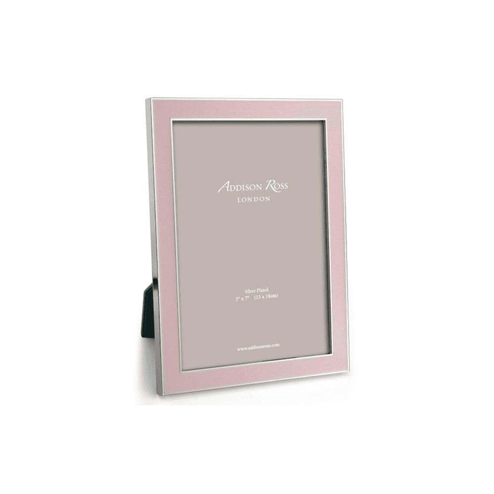 Enamel Silver Plate Photo Frame