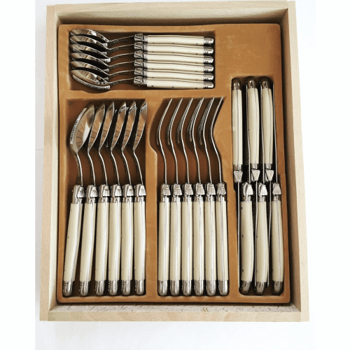 Image showing the 24 Piece Cutlery Set, Ivory product.
