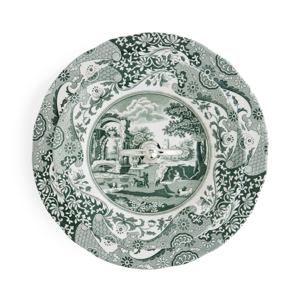 Heritage Italian 2 Tier Cake Stand, Green