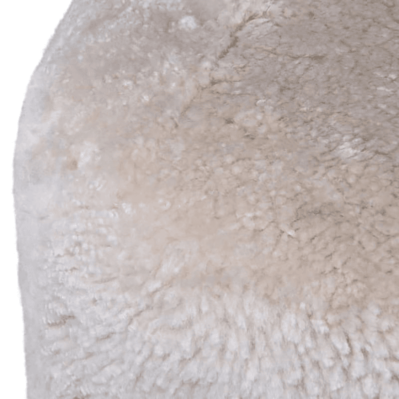 Sheepskin Pouffe, Clotted Cream