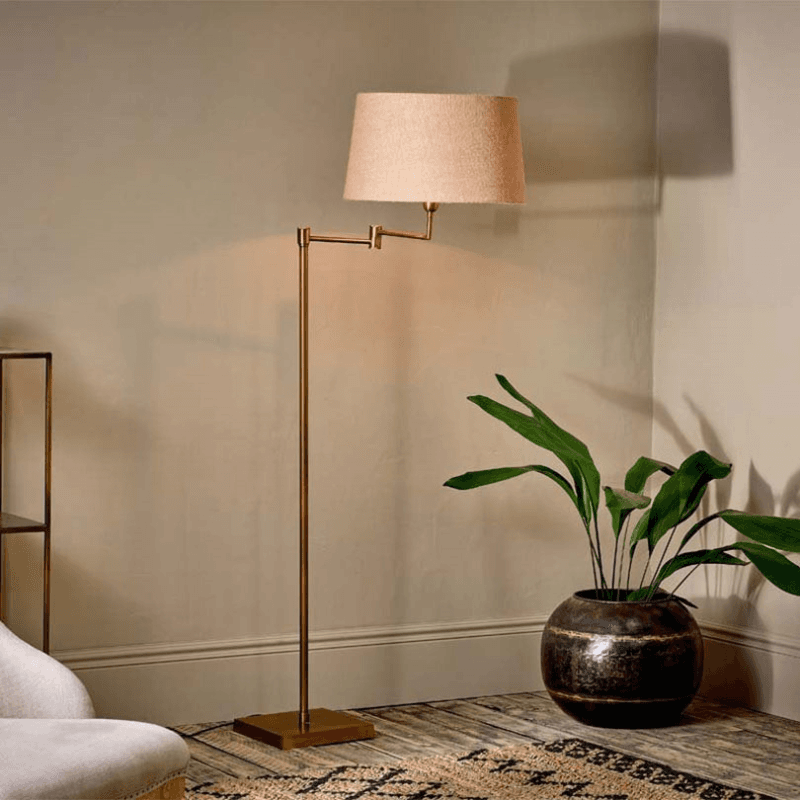 Kara Floor Lamp, Brass