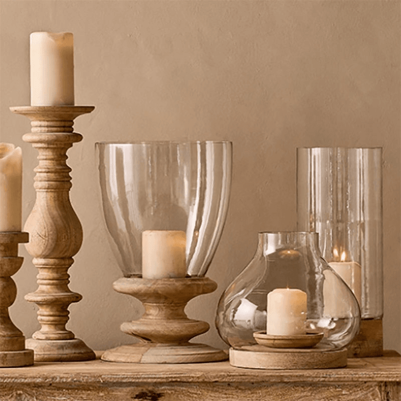 Naryla Mango Wood Lantern