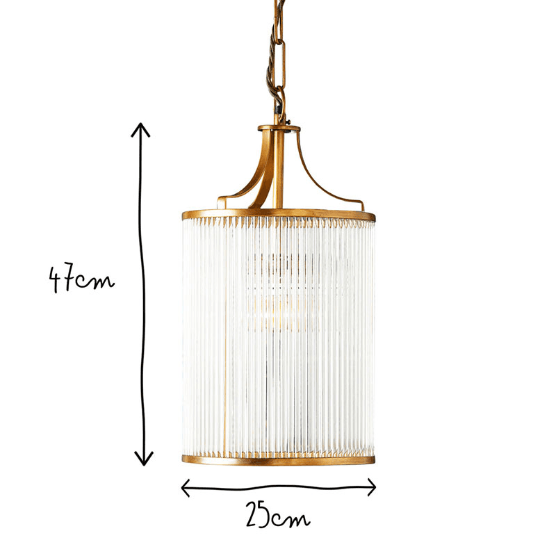 Valli Pendant, Antique Brass