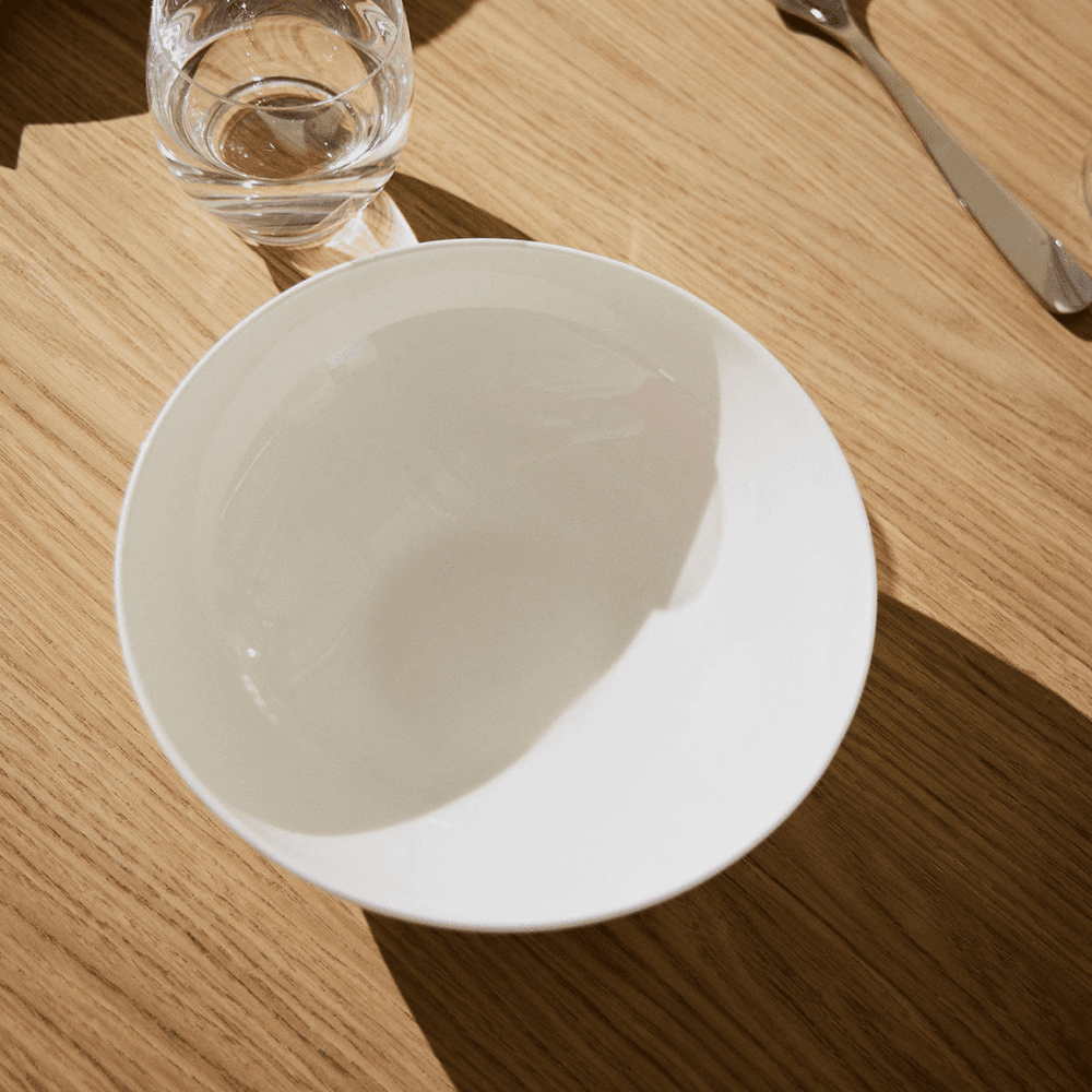 Arc Bone China Soup Bowl, White
