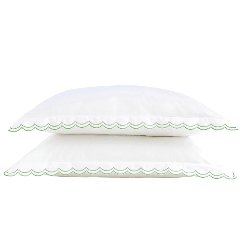 Scallop Edge Pair of Oxford Pillowcases