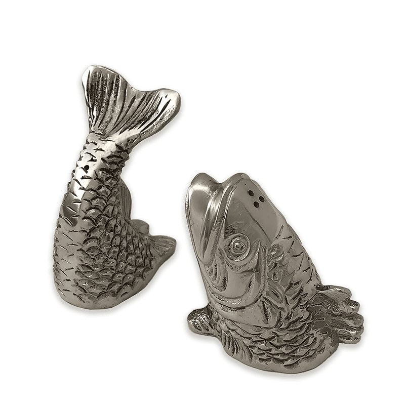 Fish Salt and Pepper Set, Silver