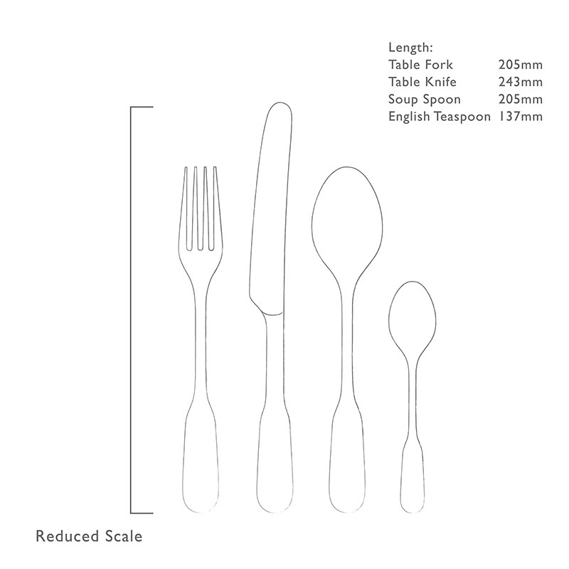 Fiddle Vintage 24 Piece Cutlery Set, Stainless Steel