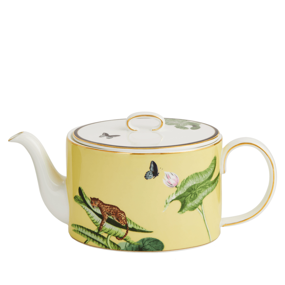 Wonderlust Waterlily Teapot, Yellow/Floral
