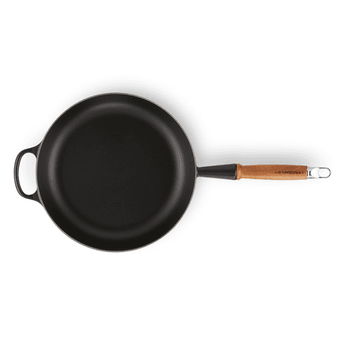 Image showing the Signature Cast Iron Saute Pan with Wooden Handle product.