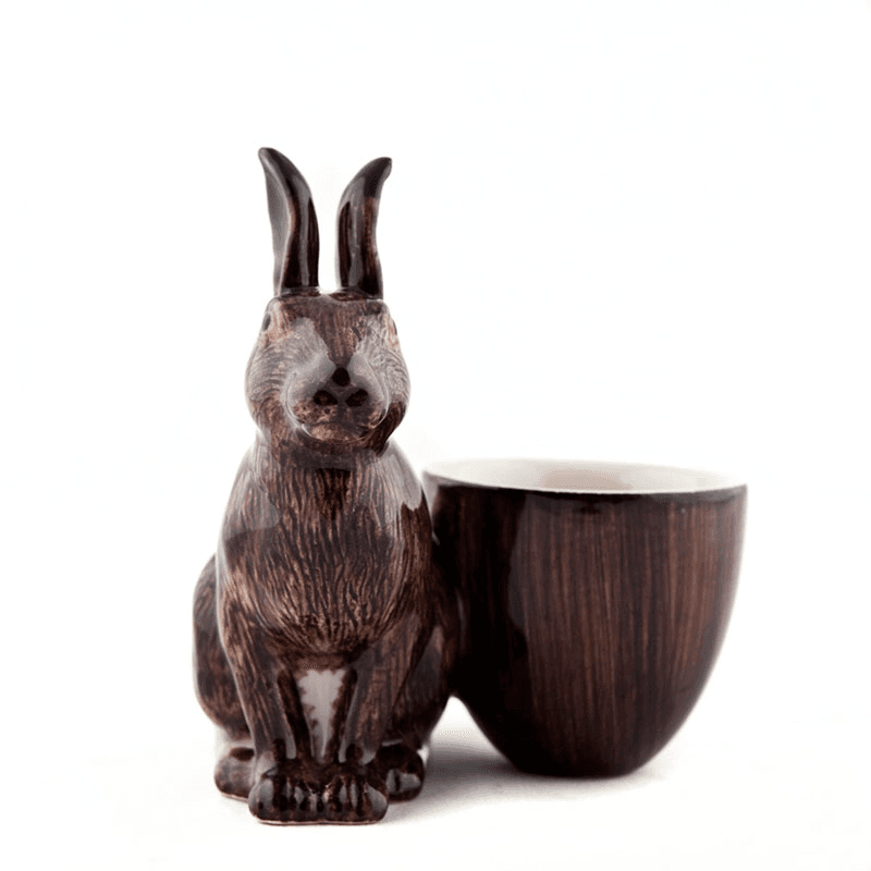 Hare Egg Cup, Brown