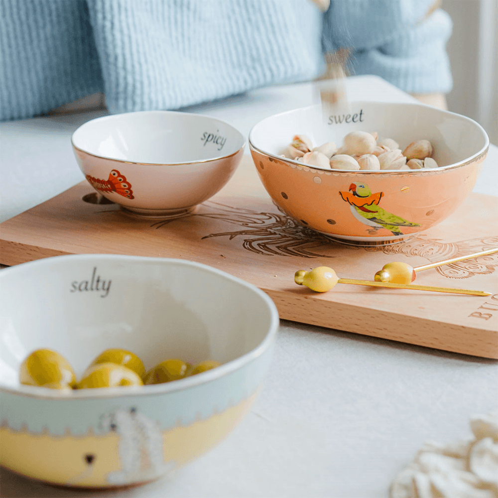 Cheetah Set of 3 Nesting Bowls, Multi