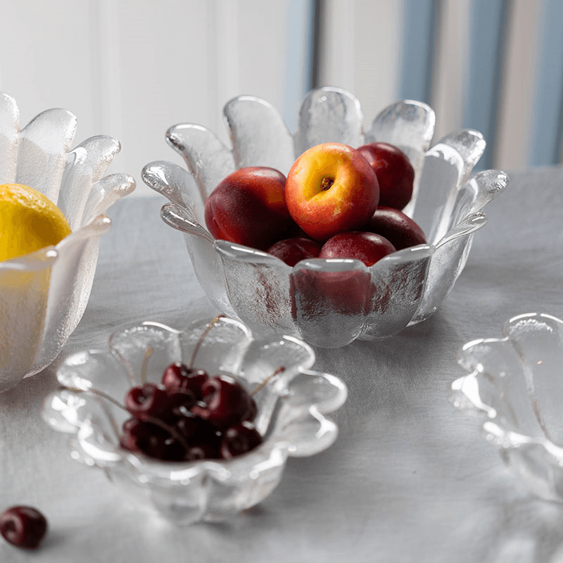 Daisy Set of 2 Dishes, Clear