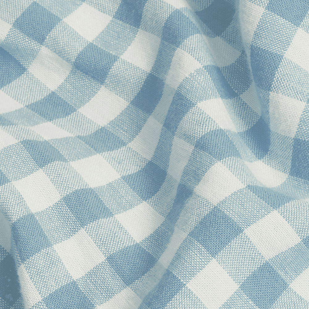 Gingham Linen Blend Pair of Pillowcases