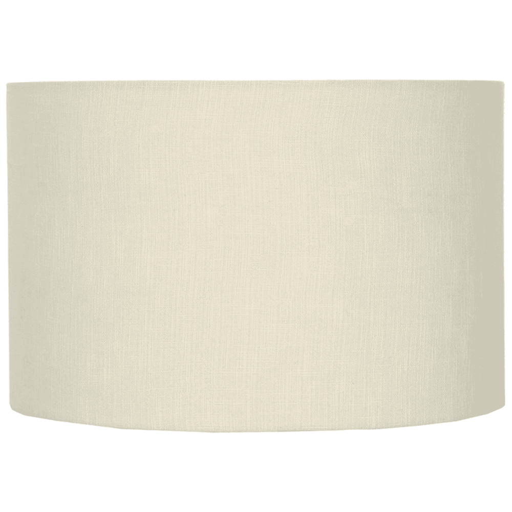 Double Lined Linen Drum Shade, Vanilla