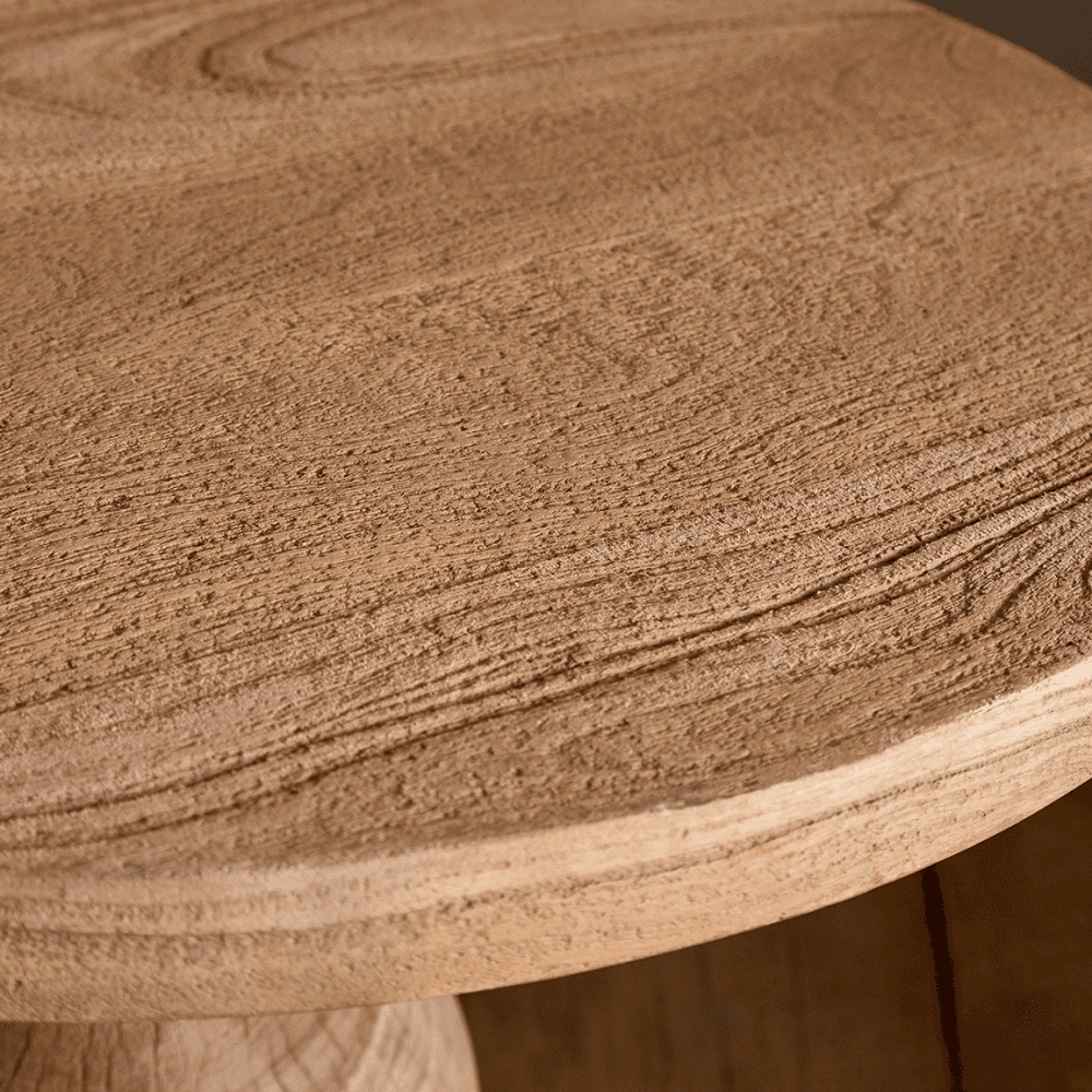Laya Mango Wood Side Table, Natural