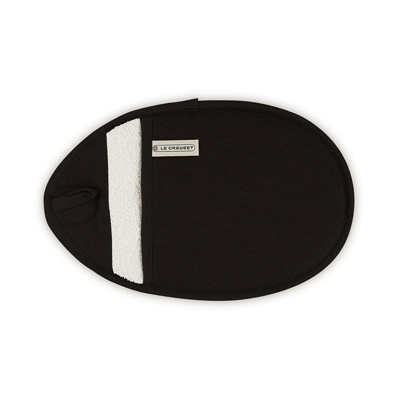 Textiles Pot Holder with Storage Magnet, Black