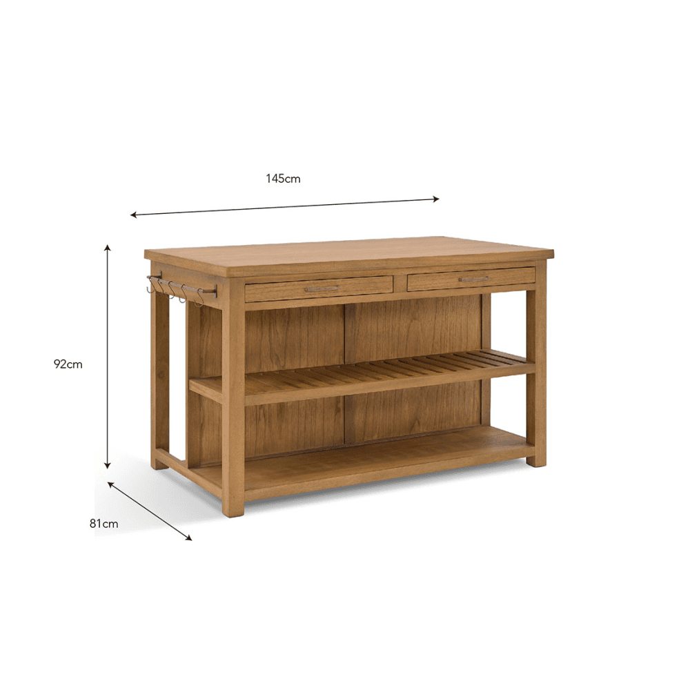 Walcote Kitchen Island, Natural