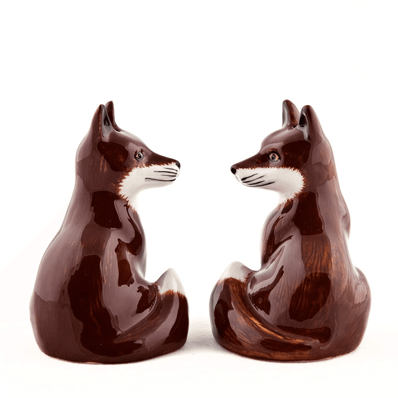 Fox Salt & Pepper Shakers, Brown