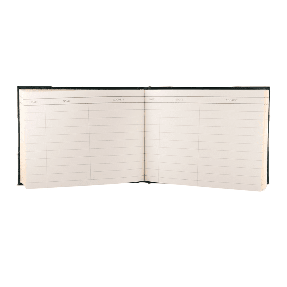 Original Landscape Lined Visitors Book, Original Black