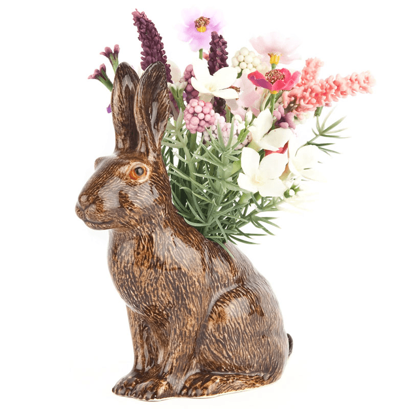 Hare Bud Vase, Brown