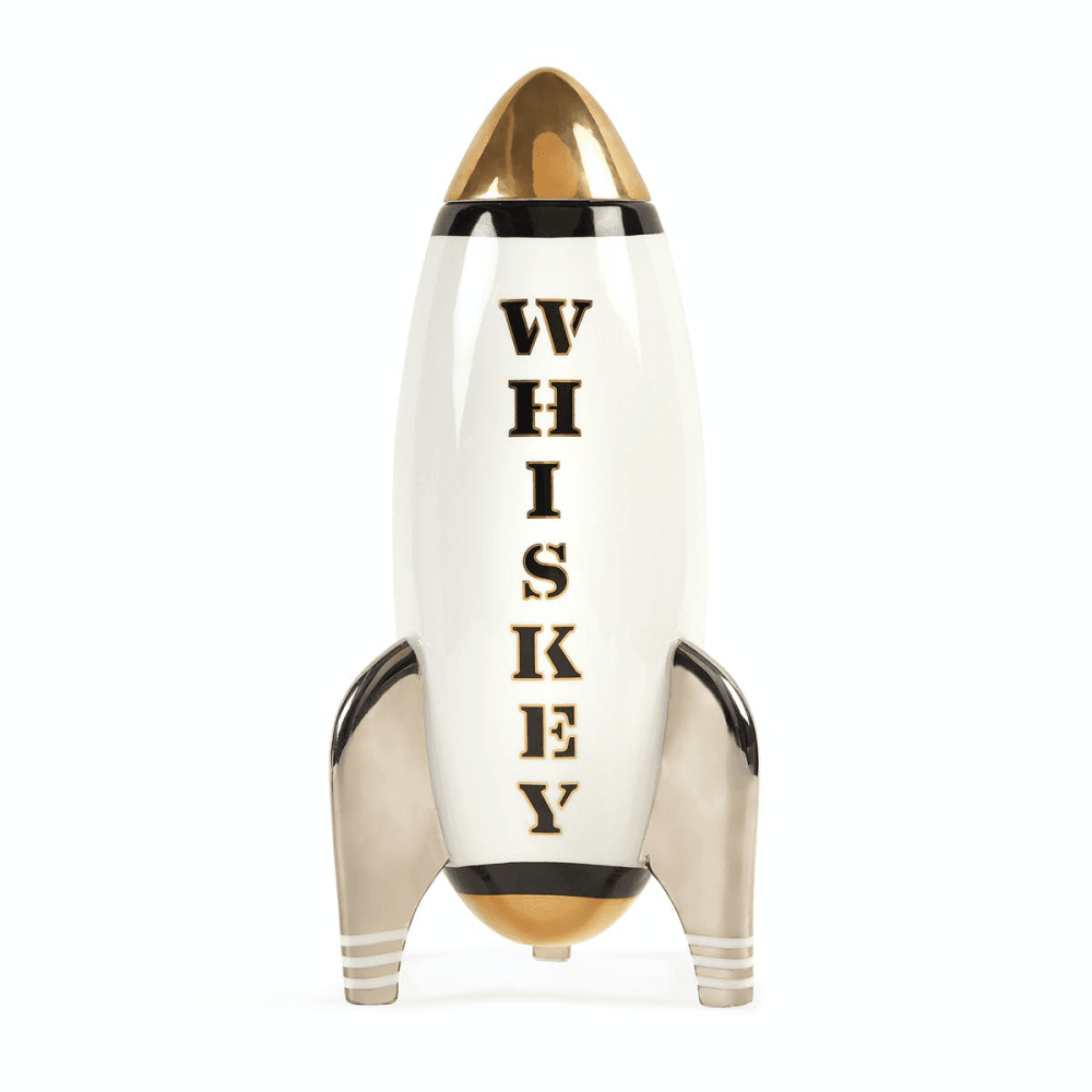 Rocket - Whiskey Decanter, White/Black/Gold