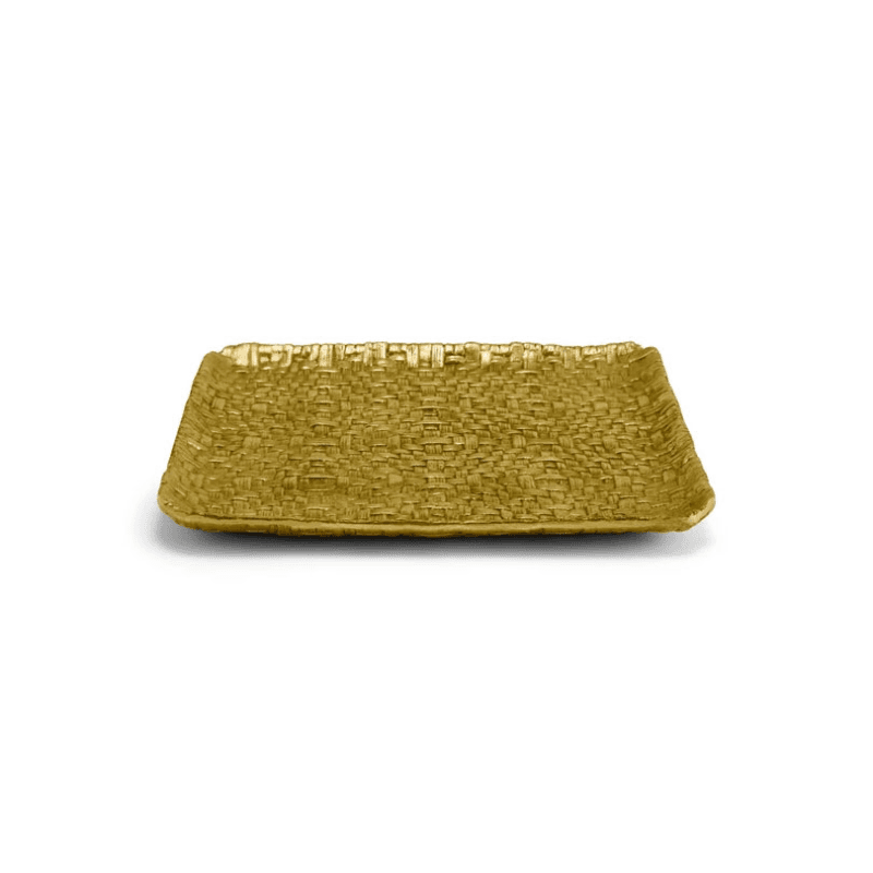 Palm Square Platter, Gold