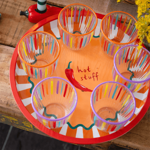 Image showing the Hot stuff Tin Tray, Chilli product.